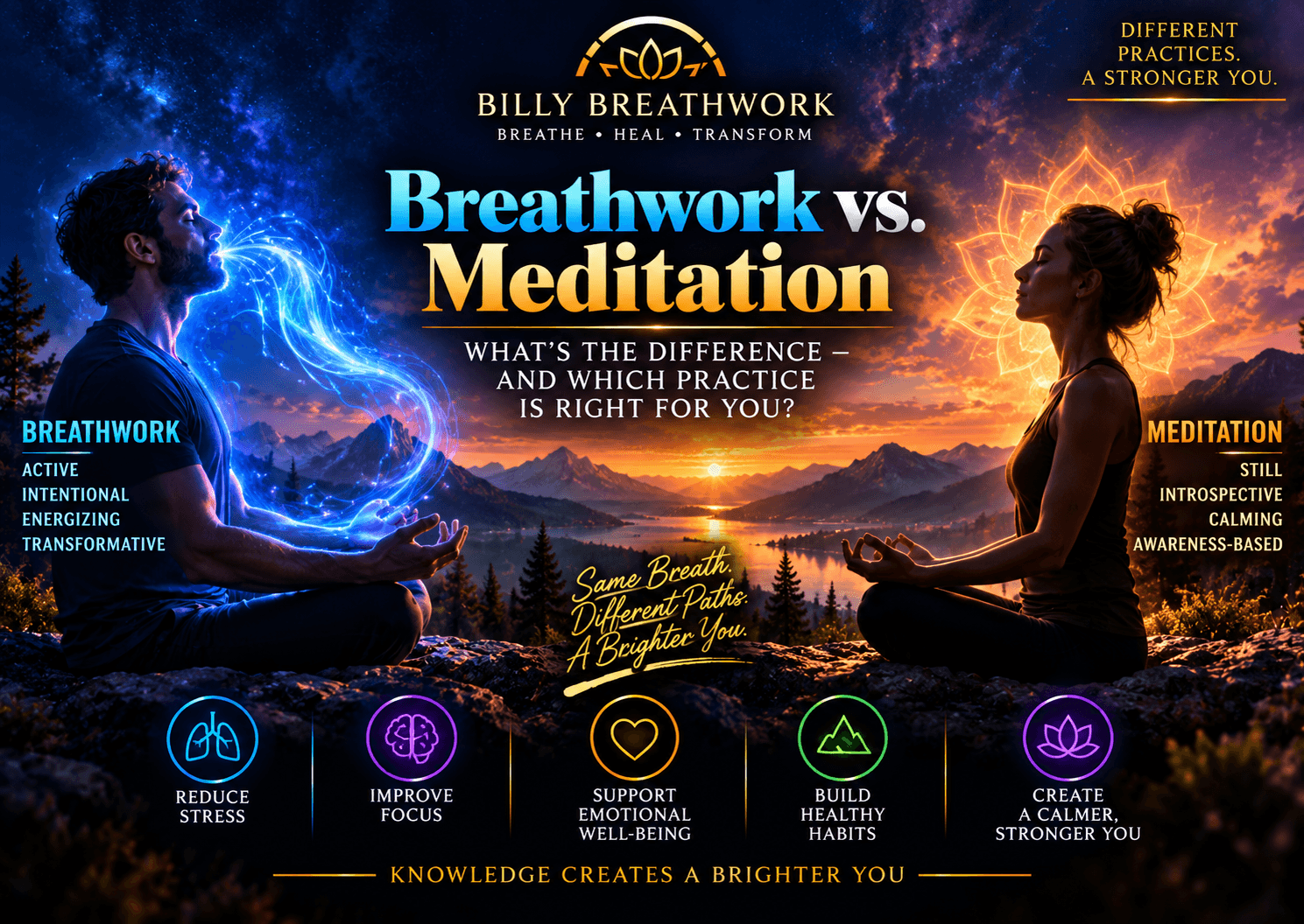 Breathwork vs. Meditation