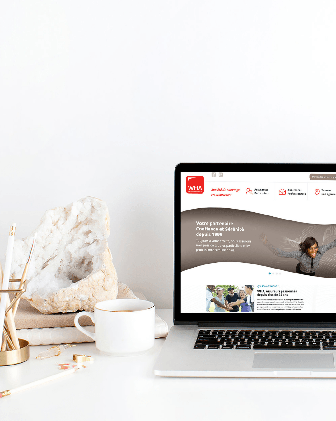 Personalised Website Maria Phieros, Creative Director of AM Studio Créatif, award-winning brand designer