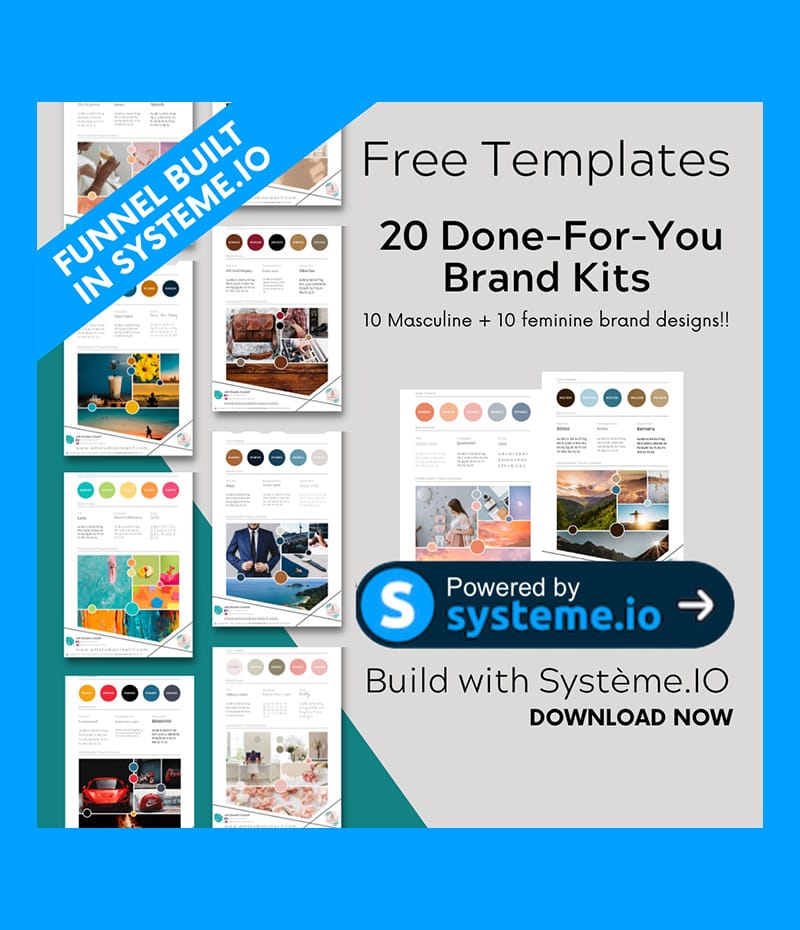 Image mockup to free Templates 20 done-for-you Brand Kit Canva templates