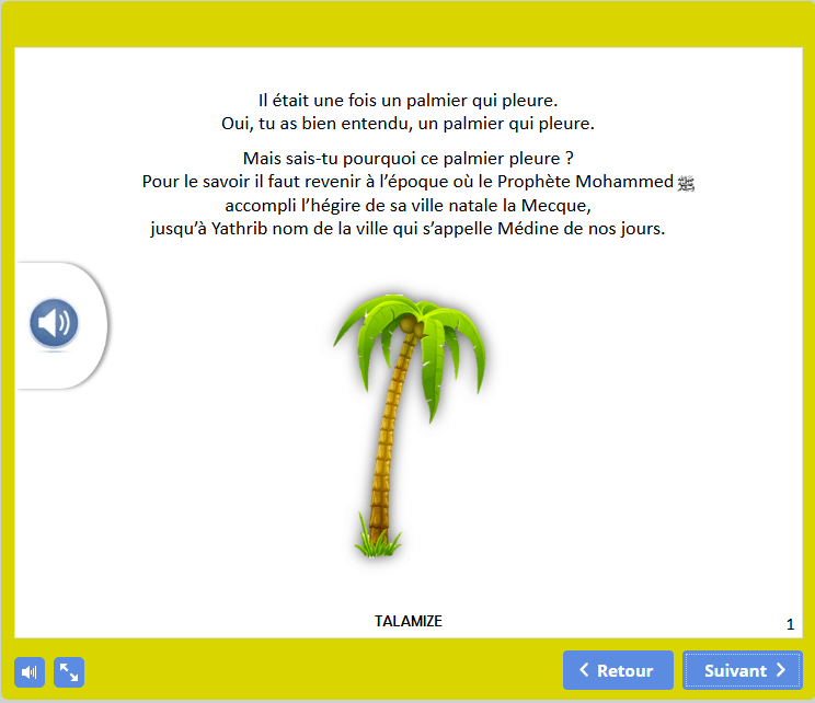 Page interactive : une histoire à méditer