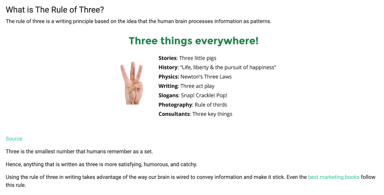 What is the Rule of Three