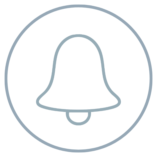 Symbol für Glocke für Neuigkeiten