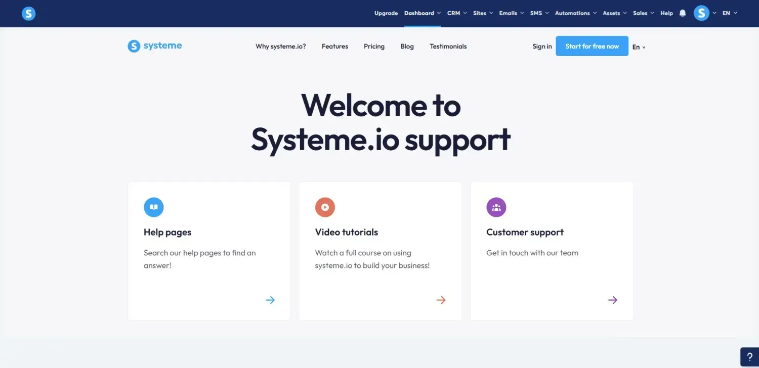 Systeme.io Support