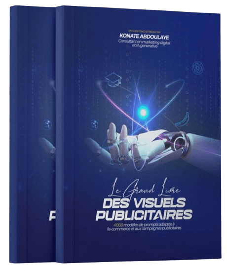 Couverture de l’ebook : 1000+ prompts IA pour pubs