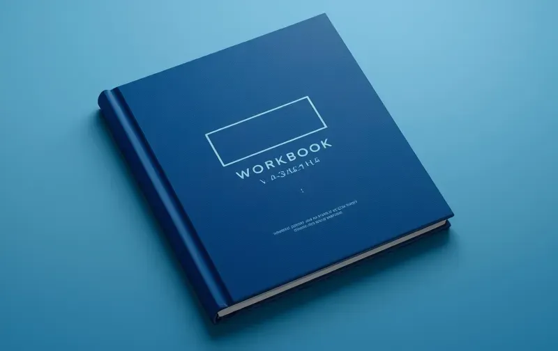 Navy blue nurse workbook mockup