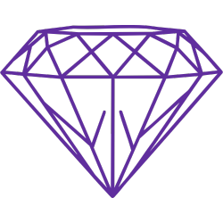 A diomand icon that represents the quality and precision of a perfect diamond representing the touch and skill you will refine when training as a total footballer.