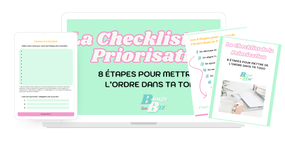Aperçu de la checklist de priorisation