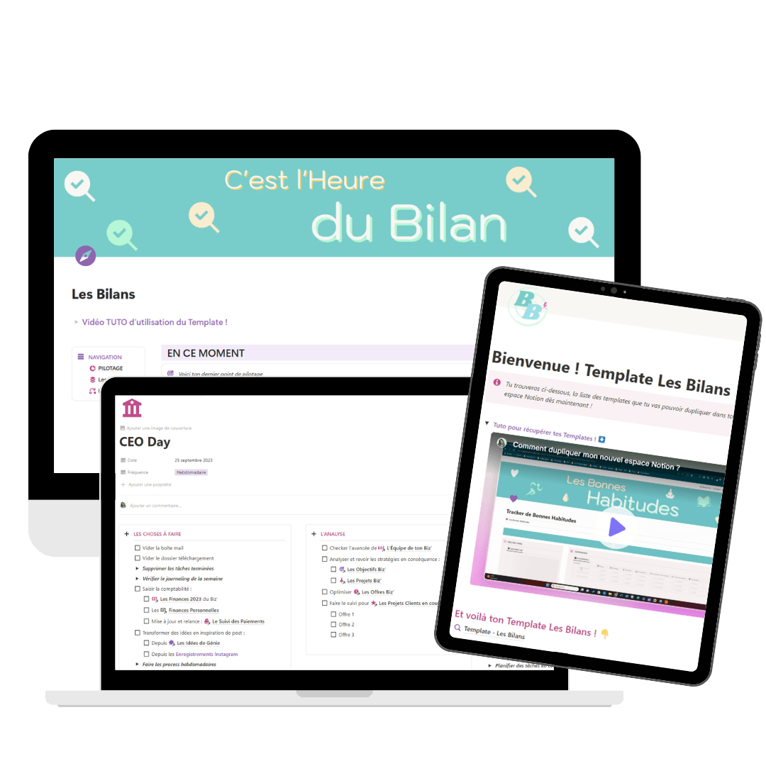 Aperçu du template Bilans