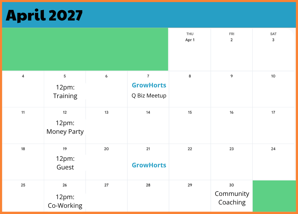 November Calendar Schedule