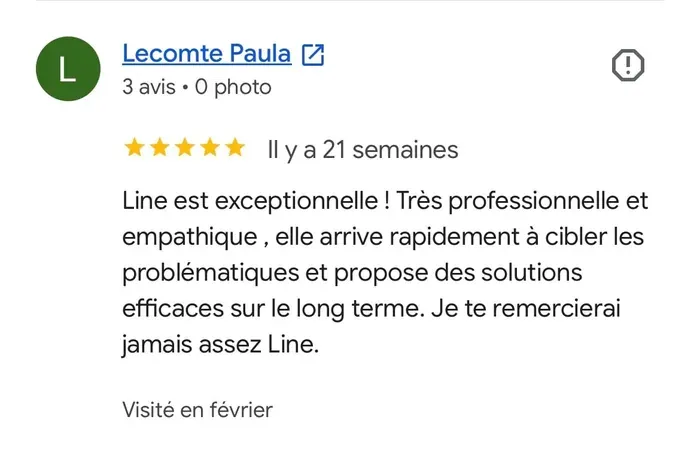 Avis Google 5 étoiles : Gestion du stress des examens chez l'adolescent, en visio