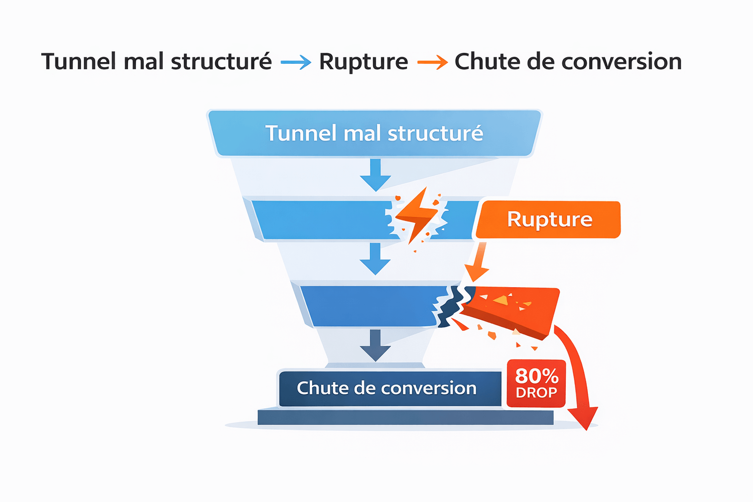 Découvrez pourquoi un tunnel Systeme.io peut générer du trafic sans convertir. Analyse des erreurs structurelles invisibles qui bloquent la conversion.