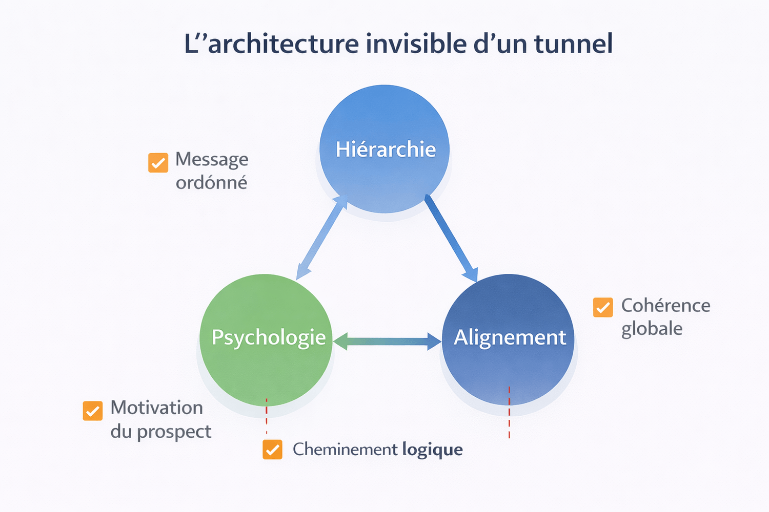 Architecture décisionnelle d’un tunnel Systeme.io : hiérarchie, psychologie et alignement