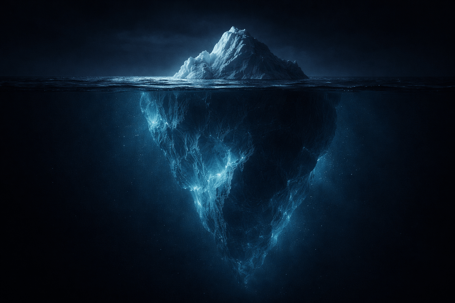 iceberg dans un océan sombre représentant les incohérences cachées d un business