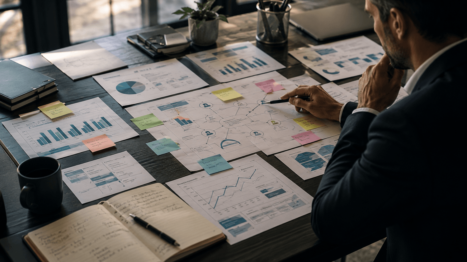 Analyse des différents éléments d'une entreprise afin de comprendre leurs relations avant de déterminer la priorité à traiter.