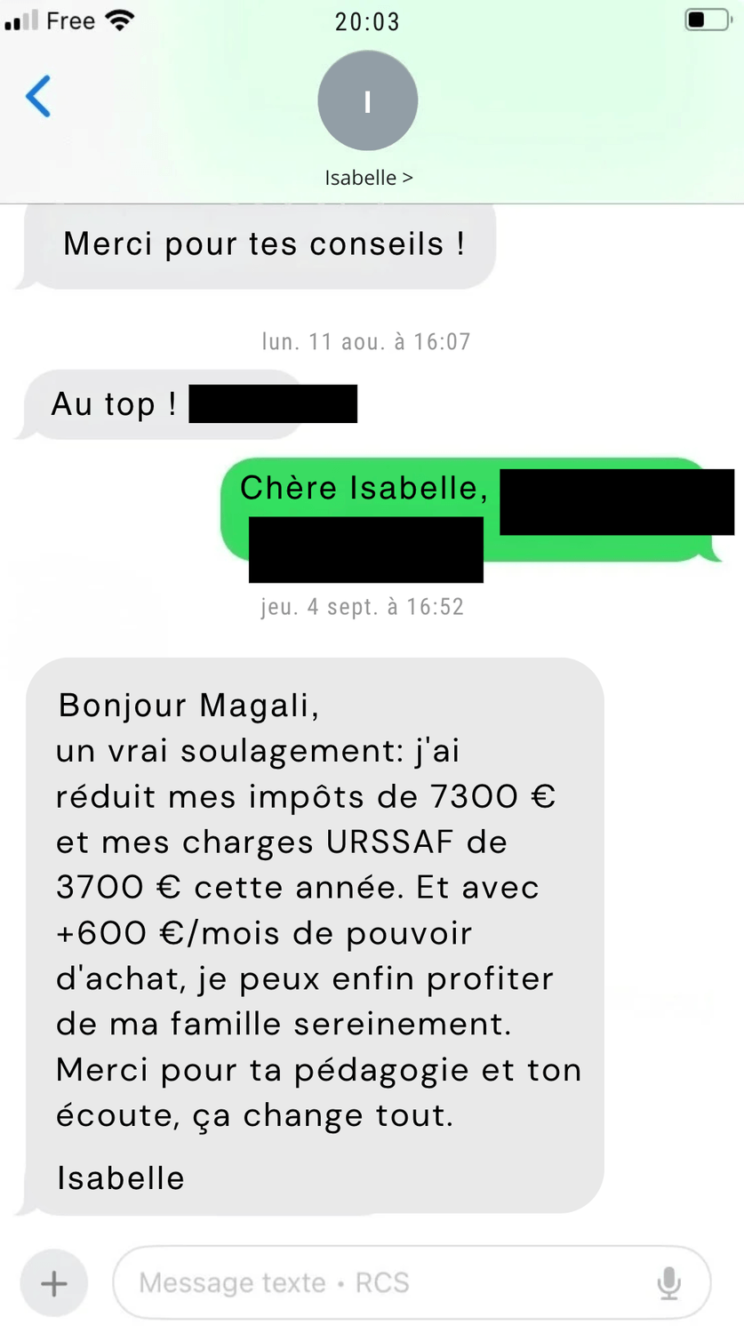 Témoignage d'Isabelle