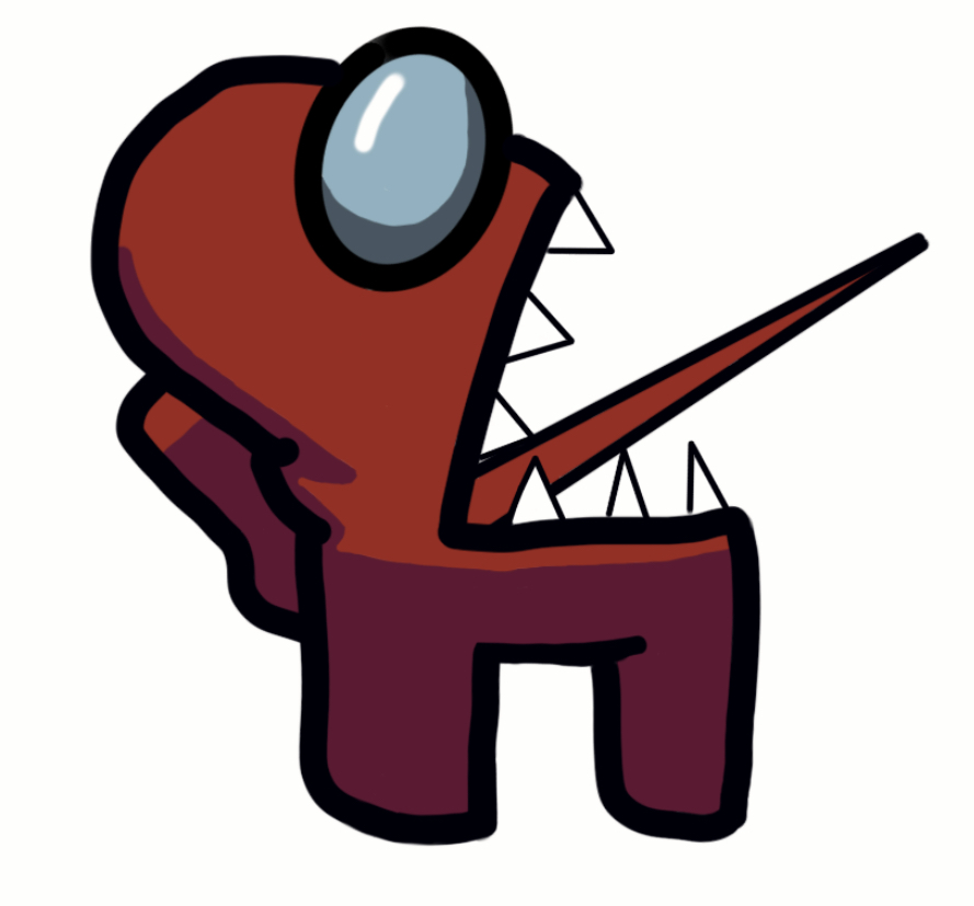 A friendly imposter Among Us amoogus, custom drawn by Dr. Boaz Goss | The Orthodox Snake Writing Agency