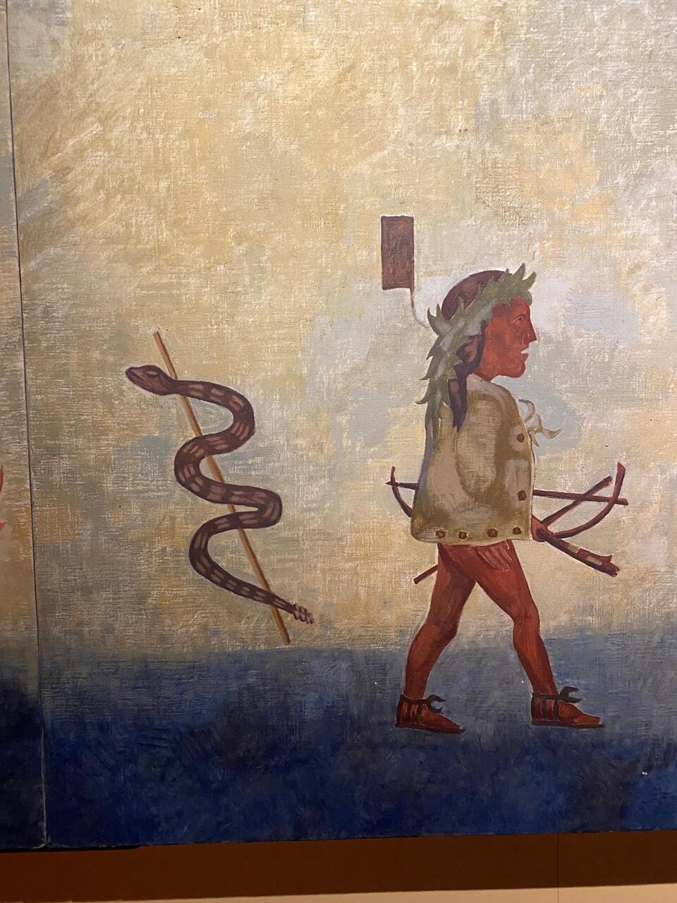 Snake wrapped around a stick in ancient Mexican art | The Orthodox Snake Writing Agency