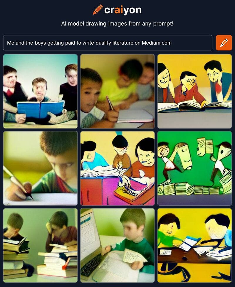 Early AI's attempts at imagining a group of school boys writing literature essays | The Orthodox Snake Writing Agency