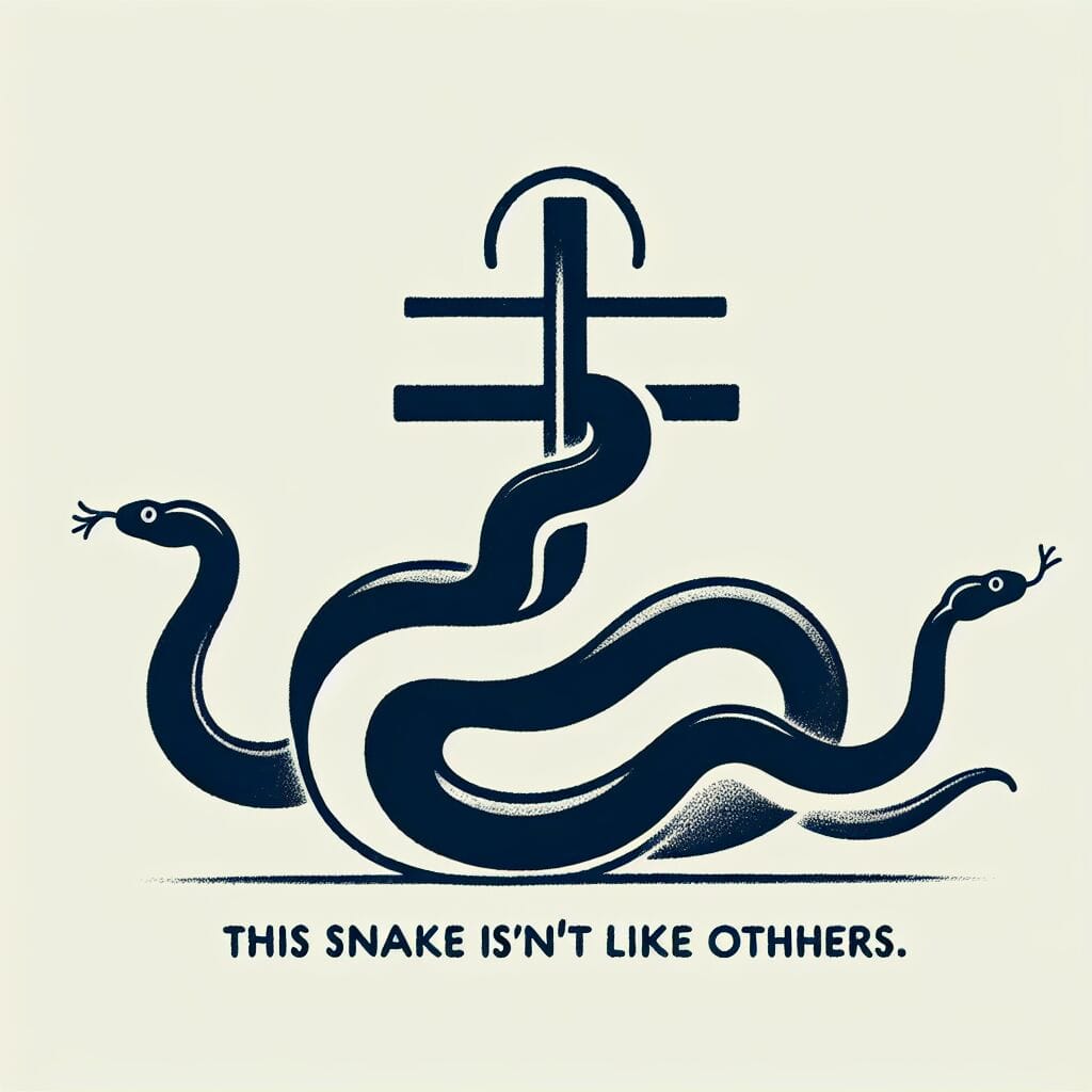 AI image 'This snake isn't like the others' | The Orthodox Snake Writing Agency