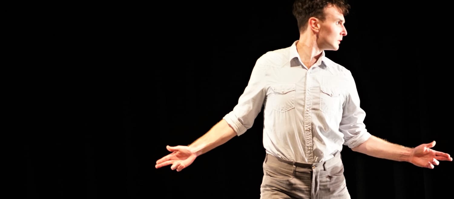 Dr. Boaz on stage contemporary dance concert