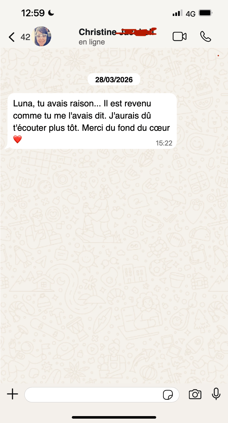 Conversation WhatsApp de Chris