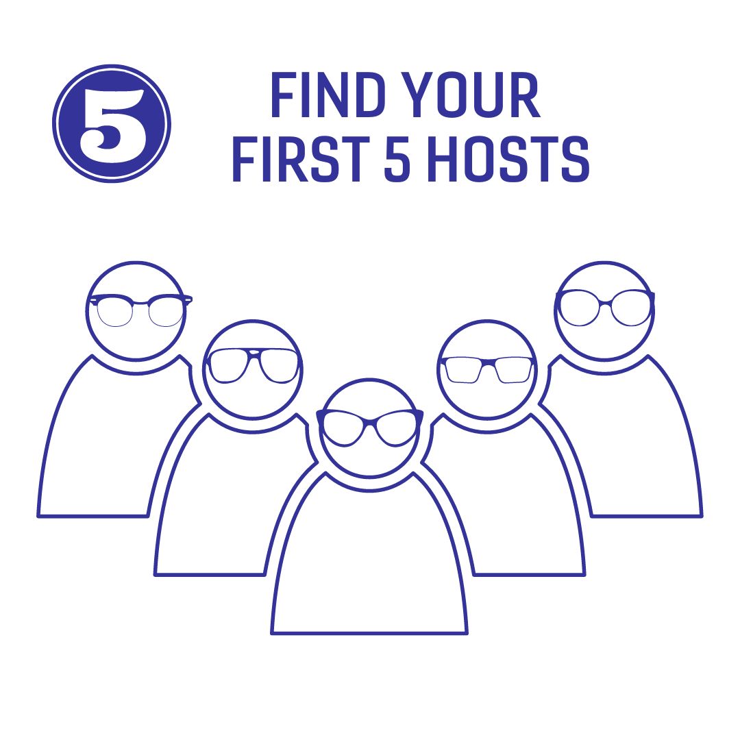 Number 5: Find Your First 5 Hosts