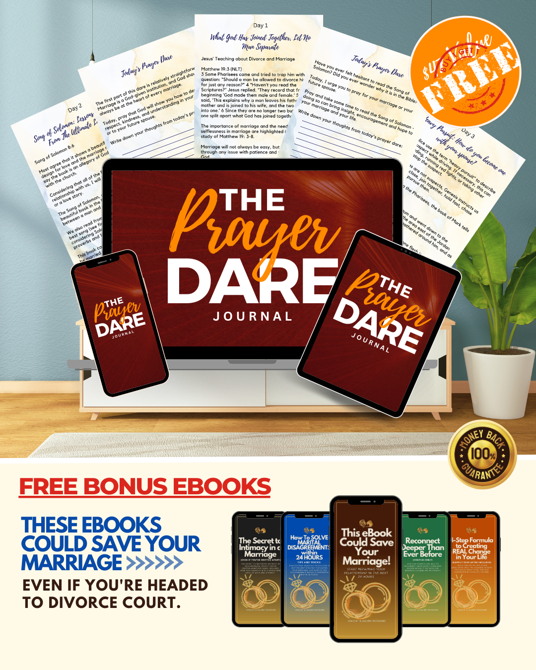 Prayer Dare Journal Mockup with Bonuses