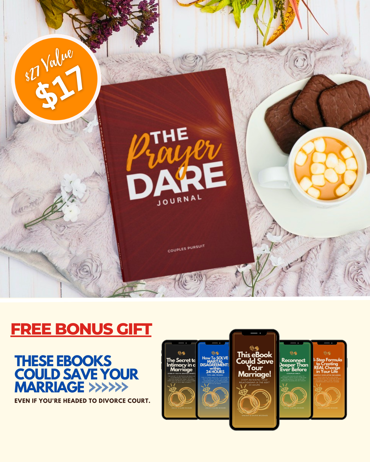 Prayer Dare 30-Day Journal Book with Bonuses