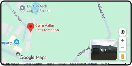 Map showing Culm Valley Pet Cremation in Dunkeswell, East Devon