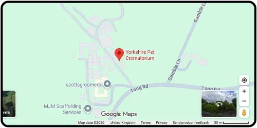 Map showing Yorkshire Pet Crematorium in Leeds LS12 5EW West Yorkshire