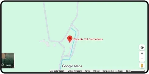 Map showing Phoenix Pet Cremations in Boreham CM3 3EW Essex