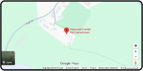 Map showing Treasured Friends Pet Crematorium in Ramsgate CT12 5BQ Kent