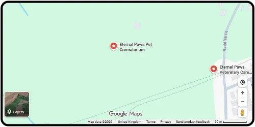 Map Showing Eternal Paws Pet Crematorium In Lymm WA13 9RP Cheshire