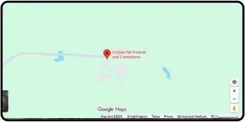 Map showing Corpus Pet Cremations in Ockbrook DE72 3RY Derbyshire