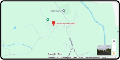 Map showing Cheshire Pet Cremation in Marple Stockport SK6 7EX Greater Manchester