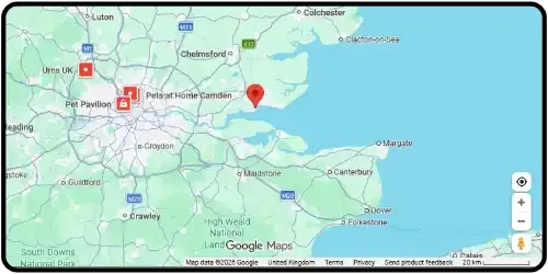 Map showing My Pet Farewell in Camden W1T 2EW Greater London