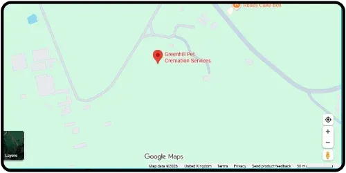 Map showing Greenhill Pet Cremation Services in Shrewsbury SY4 4DS Shropshire