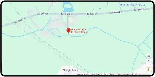 Map showing PCS North East Pet Crematorium in Boldon NE36 0BP Tyne and Wear