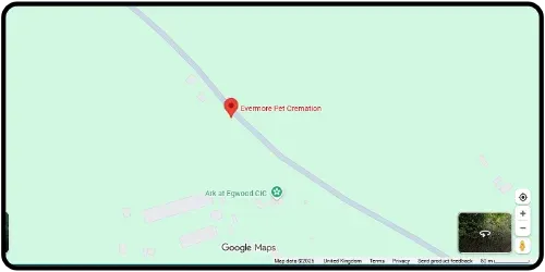 Map showing Evermore Pet Cremation in Merriott TA16 5QN Somerset