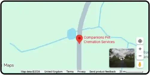 Map showing Companions Pet Cremation Services in Birmingham B47 6NG Worcestershire