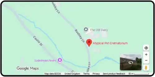 Map showing Atypical Pet Crematorium in Cheltenham GL54 5JE Gloucestershire