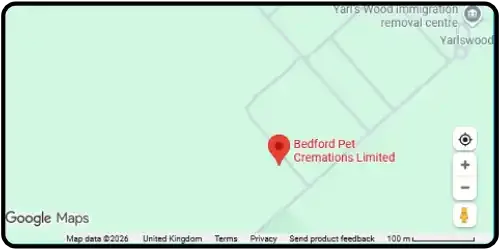 Map showing Bedford Pet Cremations Limited in Milton Ernest MK44 1FD Bedfordshire