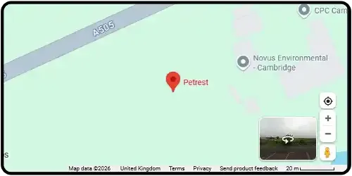 Map showing Petrest in Royston, Hertfordshire