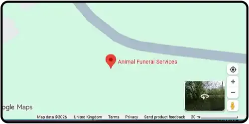 Map showing Animal Funeral Services in Kington HR5 3HX Herefordshire
