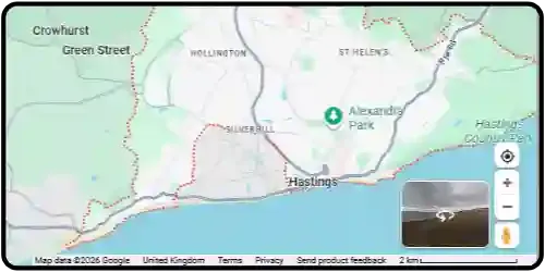 Map showing Petcremation in Hastings East Sussex