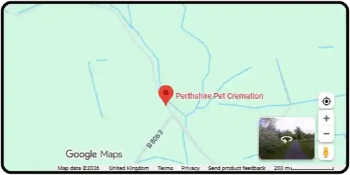 Map showing Perthshire Pet Cremation in Perth PH1 3TL