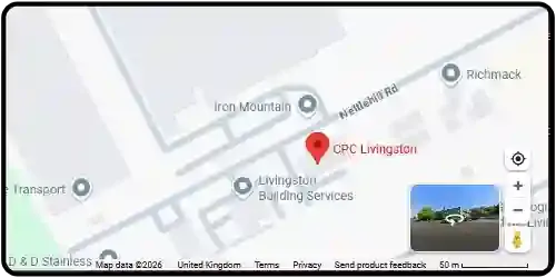 Map showing CPC Cares Livingston in Livingston EH54 5DL