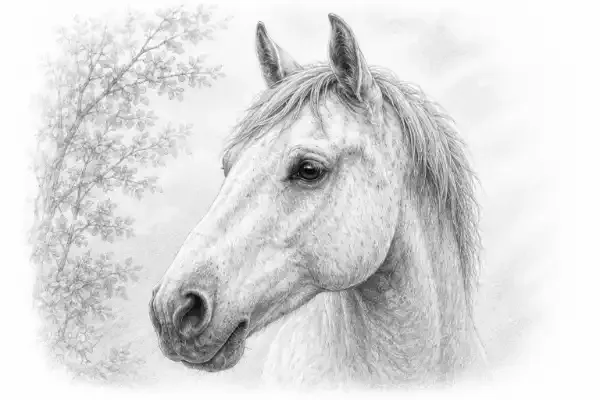 a stunning close up of a horses head