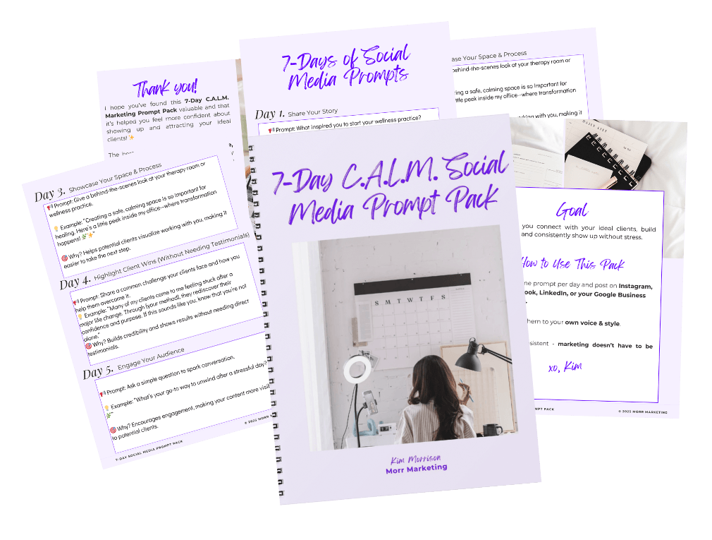 7-Day CALM Social Media Prompt Pack