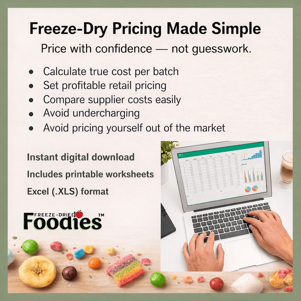 freeze-dry pricing calculator for small business